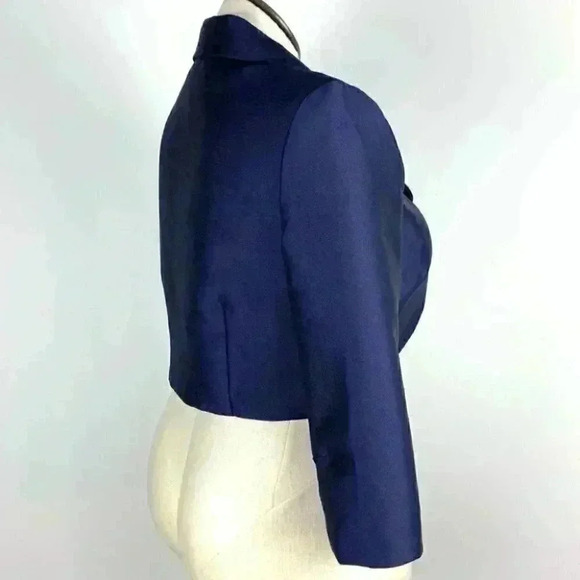 New SLNY womens jacket size 16 navy blue shrug formal mother of the bride - Picture 3 of 12